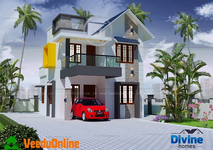 1032 Sq Ft Double Floor Contemporary Home Design