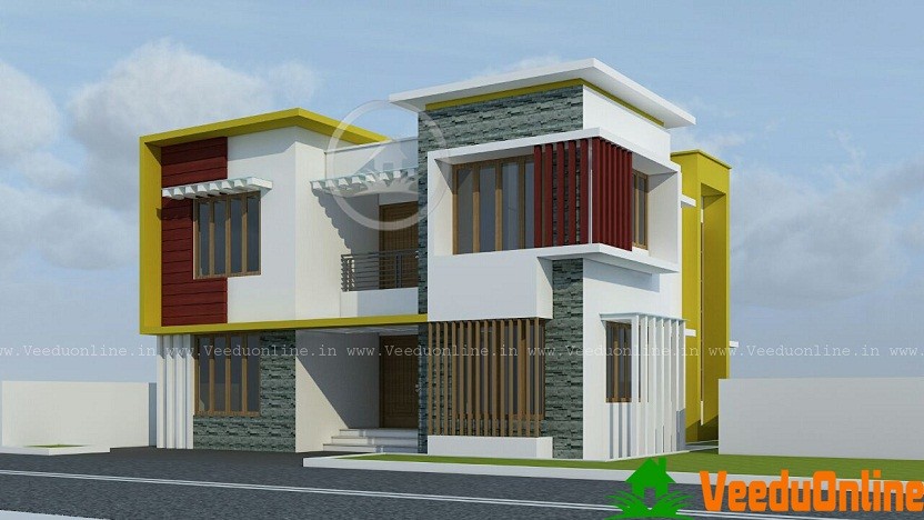 2124 Sq Ft Double Floor Contemporary Home Design
