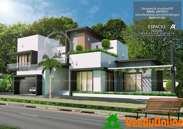 2400 Sq Ft Double Floor Contemporary Home Designs