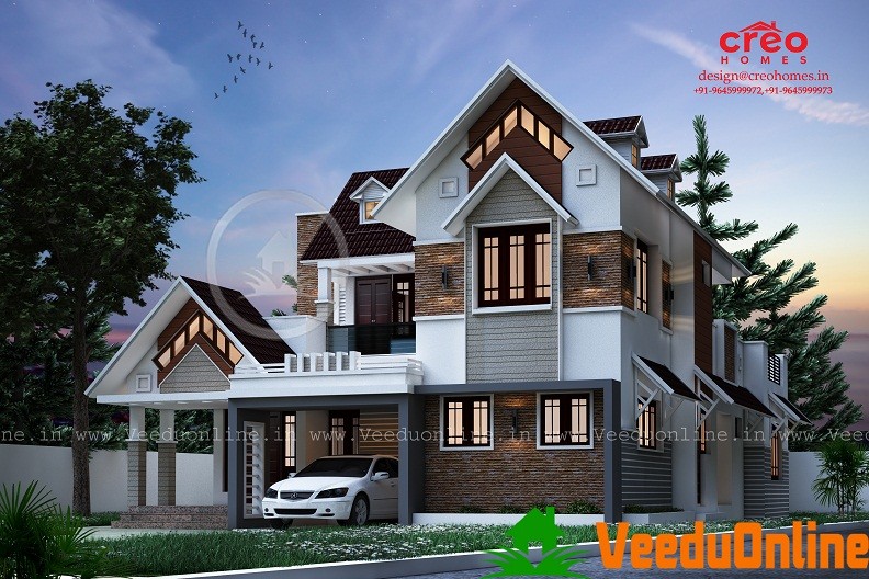 2690 Sq Ft Double Floor Contemporary Home Design
