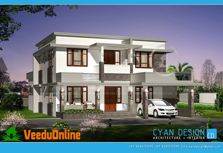 2850 Sq Ft Double Floor Contemporary Home Design