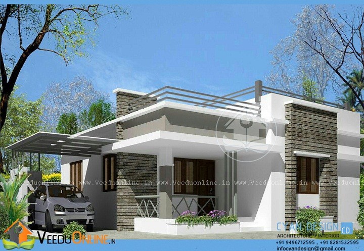 1100 Square Feet Single Floor Contemporary Home Design