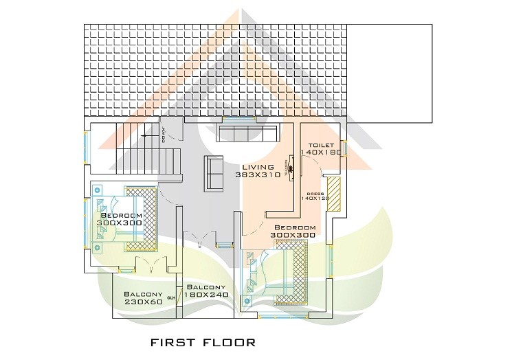 1590 Square Feet Double Floor Contemporary Home Design