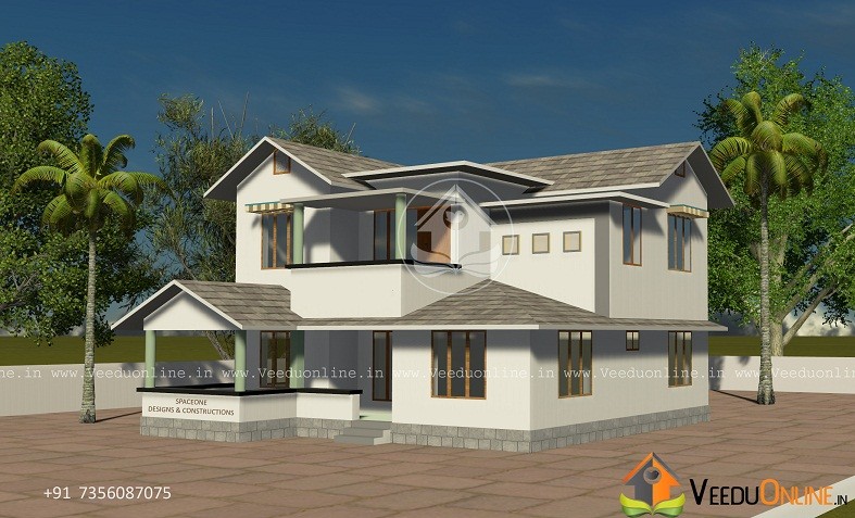 2142 Square Feet Double Floor Modern Budget Home Design