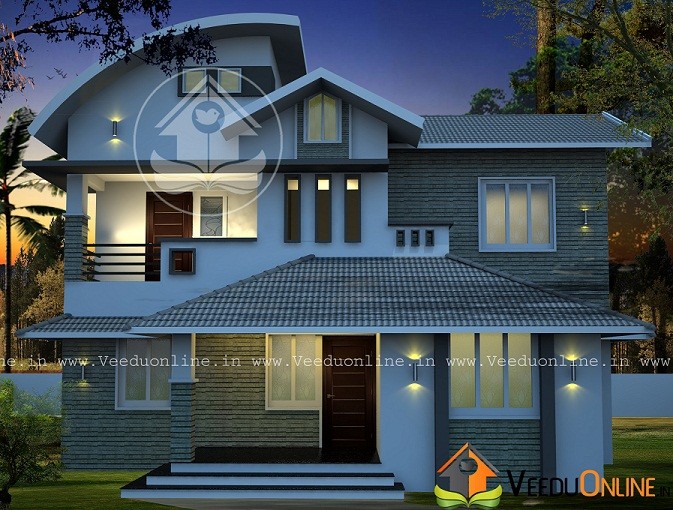 2280 Square Feet Double Floor Contemporary Home Design