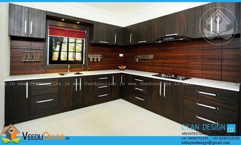 90 Square Feet Contemporary Modular Kitchen Interior Design