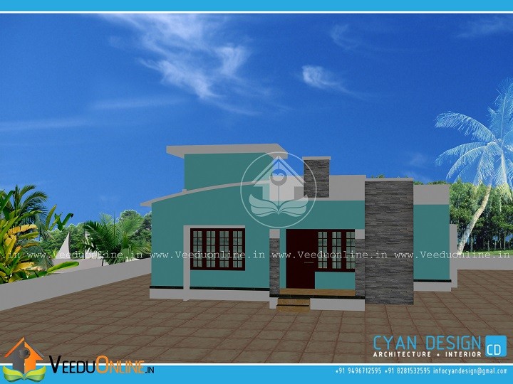 1200 Square Feet Single Floor Contemporary Home Design