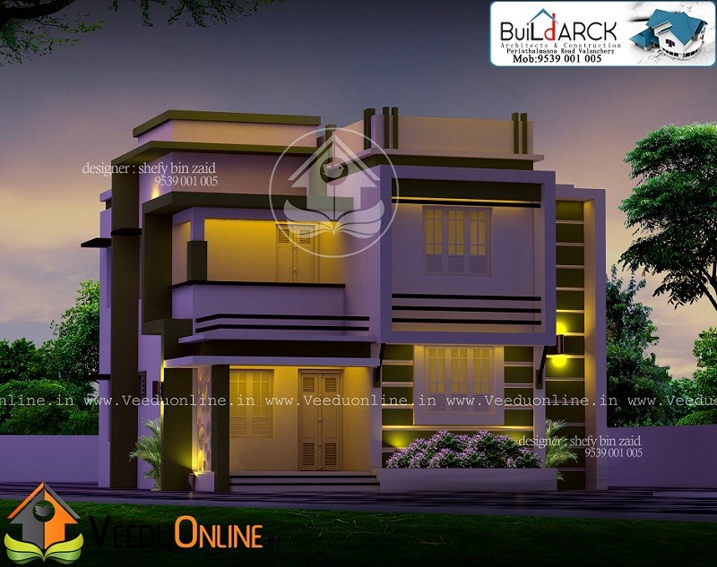 1650 Square Feet Double Floor Contemporary Home Design