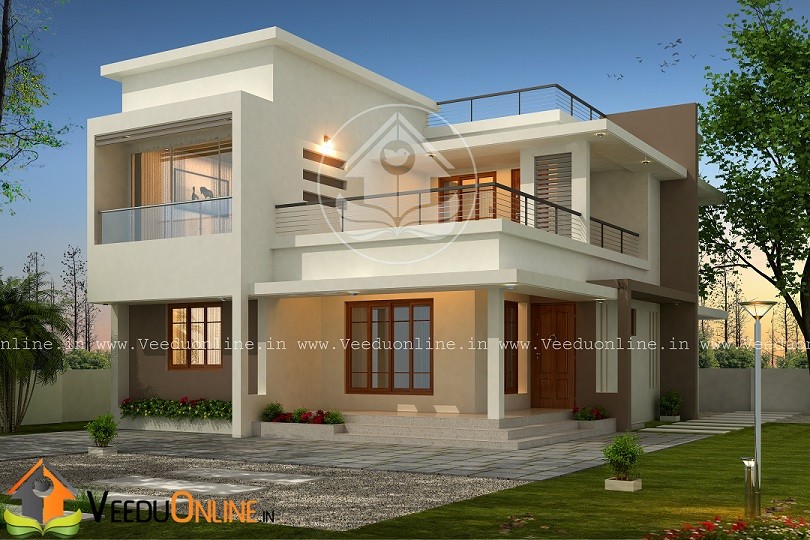1850 Square Feet Double Floor Contemporary Home Design