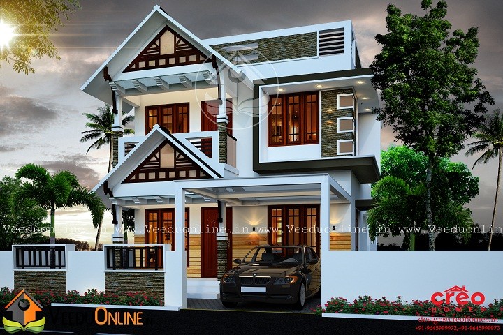 1872 Square Feet Double Floor Contemporary Home Design