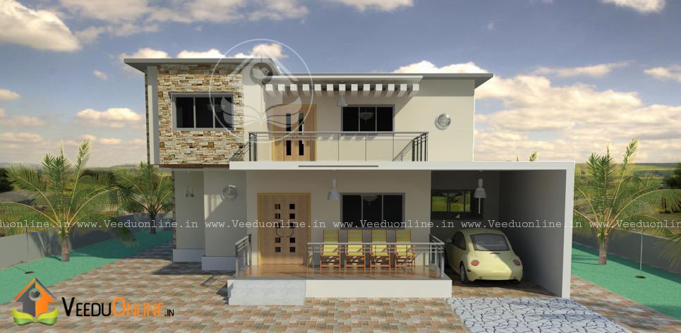 1874 Square Feet Double Floor Contemporary Home Design