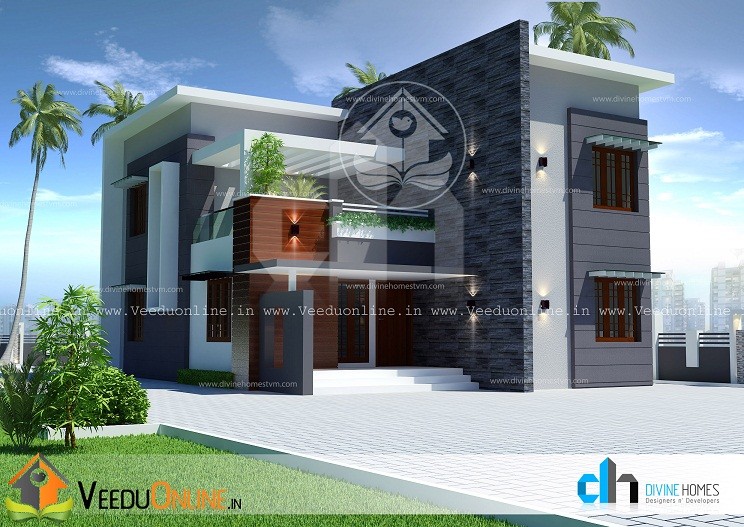 2150 Square Feet Double Floor Contemporary Home Design