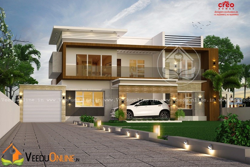 4229 Square Feet Double Floor Contemporary Home Designs