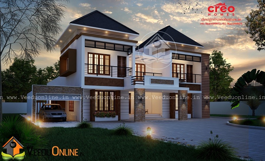 4229 Square Feet Double Floor Contemporary Home Design