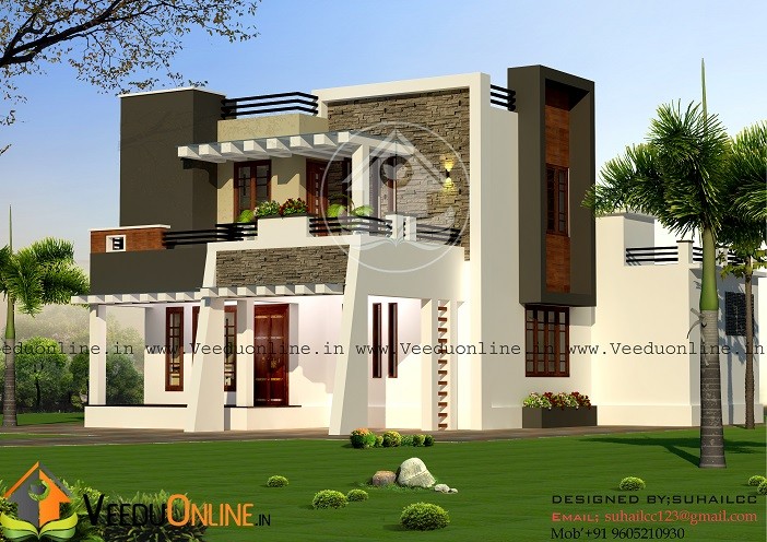 1350 Square Feet Double Floor Contemporary Home Design