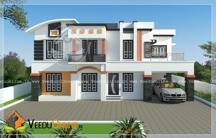 2611 Square Feet Double Floor Contemporary Home Design