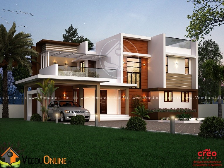 2745 Square Feet Double Floor Contemporary Home Design
