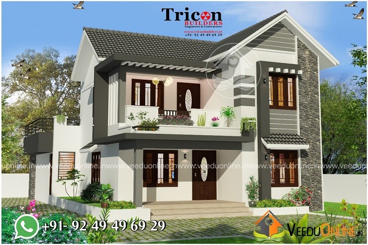 1825 Square Feet Double Floor Traditional Home Design