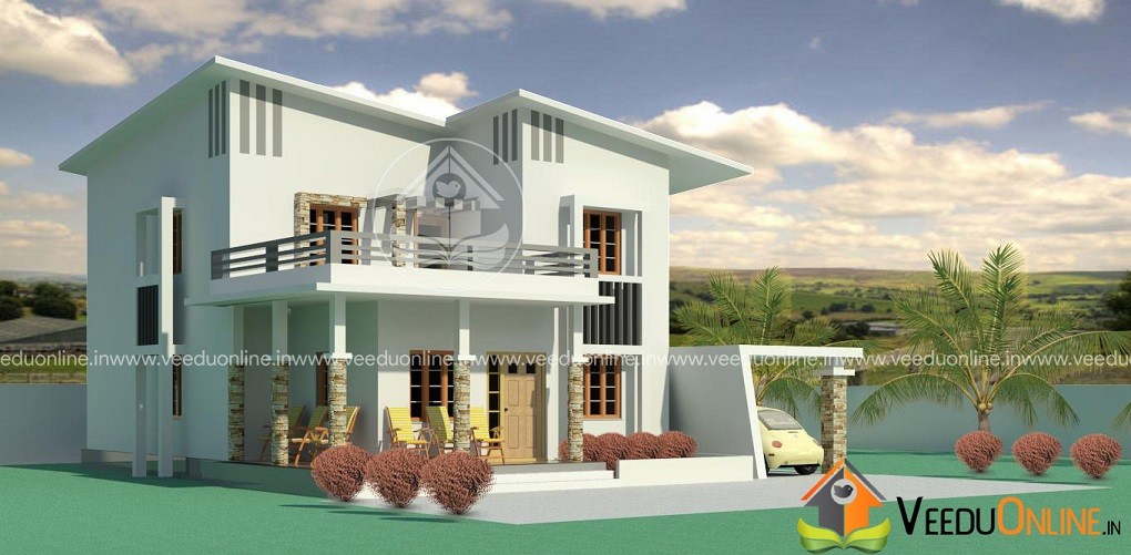 2500 Square Feet Double Floor Contemporary Home Design