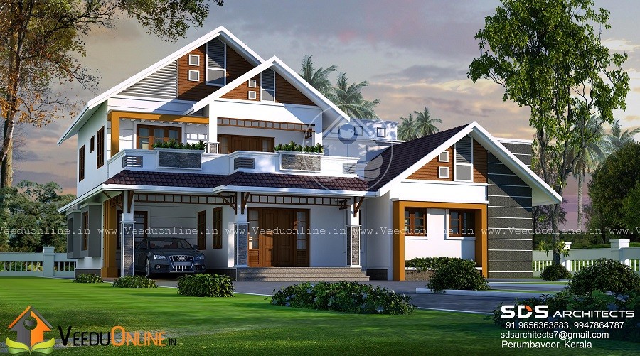 2525 Square Feet Double Floor Contemporary Home Design