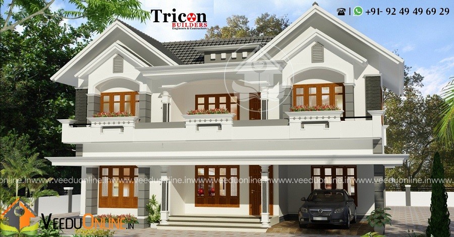 2585 Square Feet Double Floor Contemporary Home Design