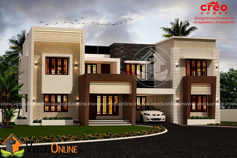 3136 Square Feet Double Floor Contemporary Home Design
