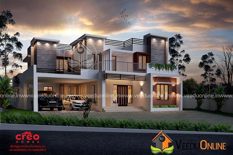 3781 Square Feet Double Floor Contemporary Home Design