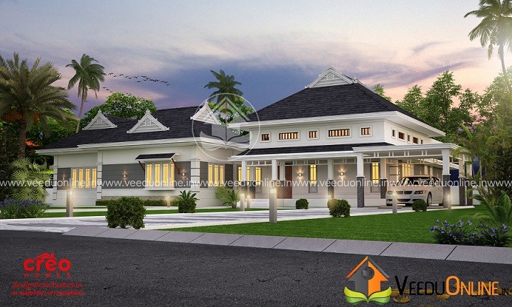 4230 Square Feet Single Floor Modern Traditional Home Design