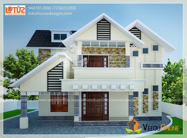 1630 Square Feet Double Floor Contemporary Home Design