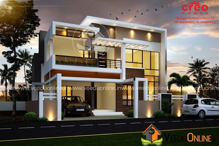 3192 Square Feet Double Floor Contemporary Home Designs