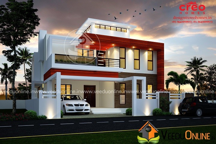 3192 Square Feet Double Floor Contemporary Home Design