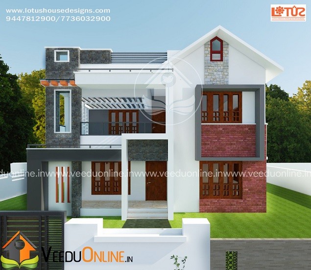 1852 Square Feet Double Floor Contemporary Home Design