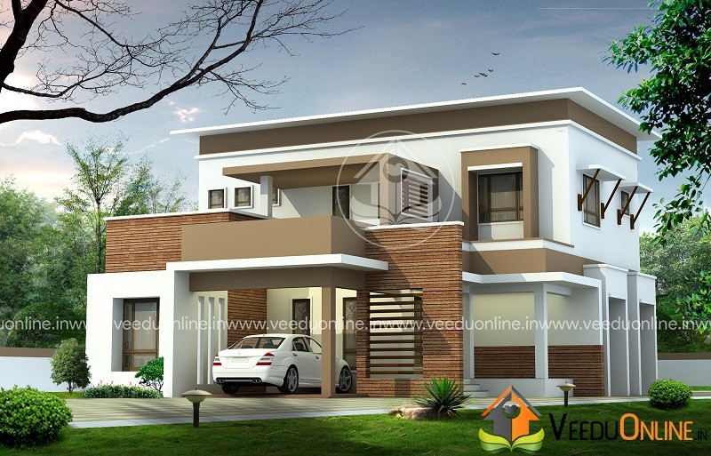 2050 Square Feet Double Floor Contemporary Home Design