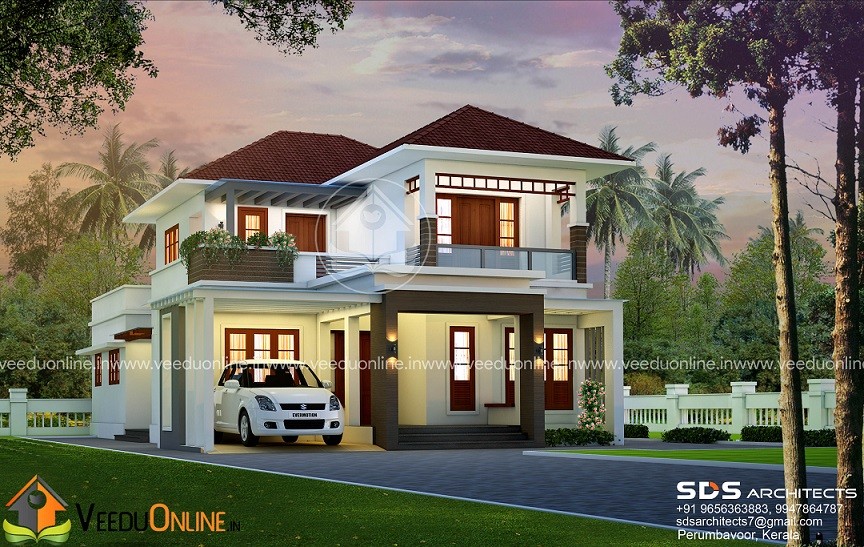 1927 Square Feet Double Floor Contemporary Home Design