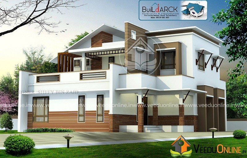 2050 Square Feet Double Floor Contemporary Home Designs