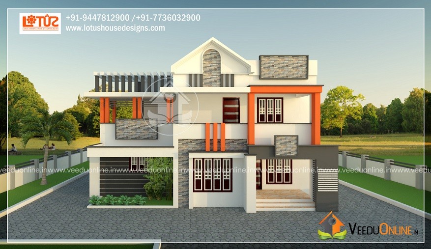 2655 Square Feet Double Floor Contemporary Home Design