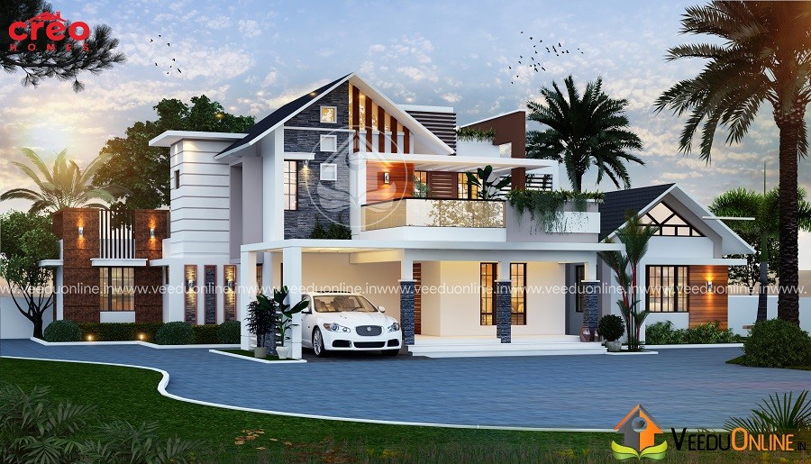 2909 Square Feet Double Floor Contemporary Home Design