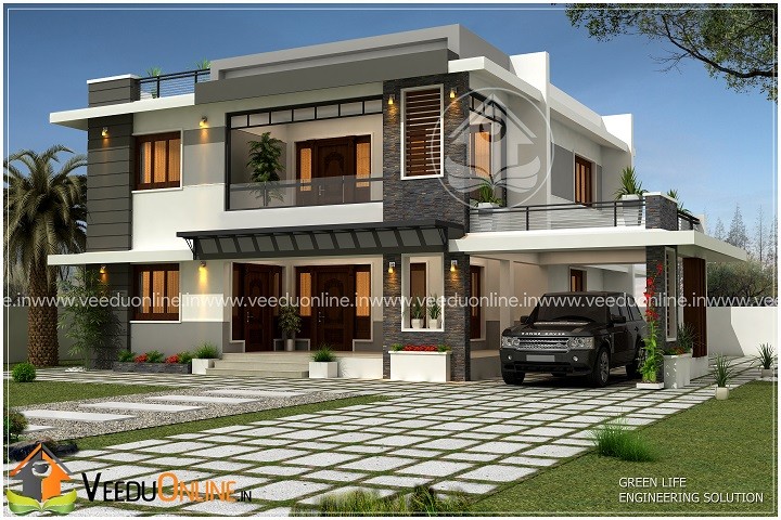 2465 Square Feet Double Floor Contemporary Home Design