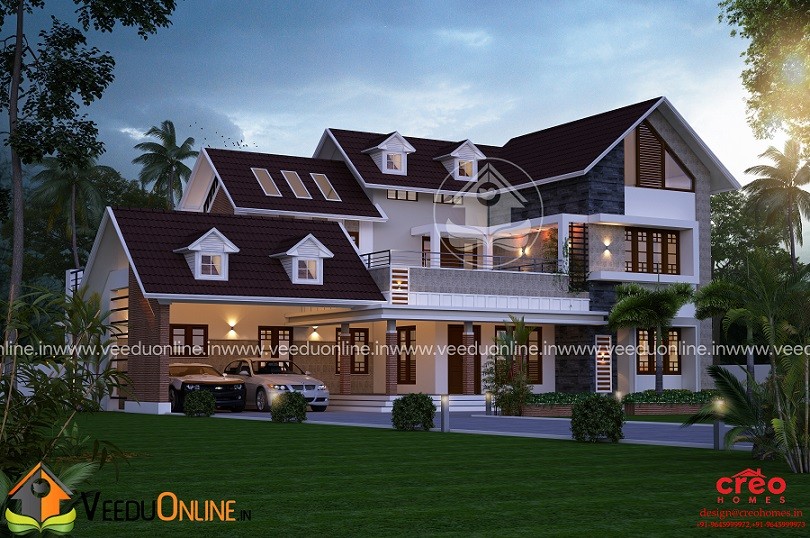 3565 Square Feet Double Floor Contemporary Home Designs