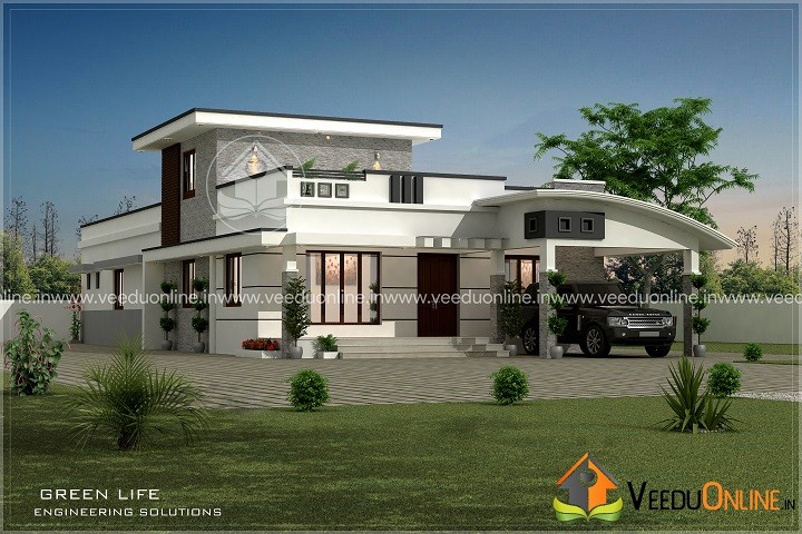 2170 Square Feet Single Floor Contemporary Home Design