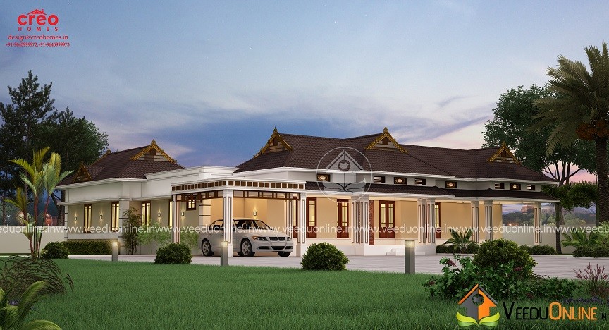 2687 Square Feet Single Floor Traditional Home Design