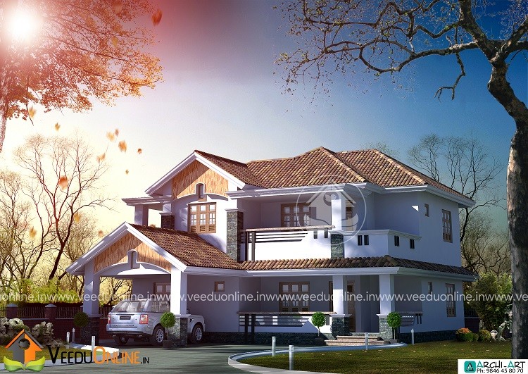 1950 Square Feet Double Floor Contemporary Home Design