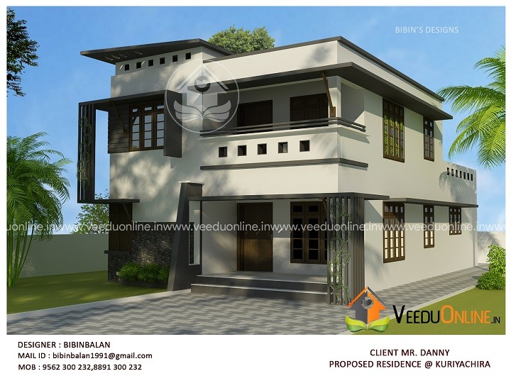 2098 Square Feet Double Floor Contemporary Home Design