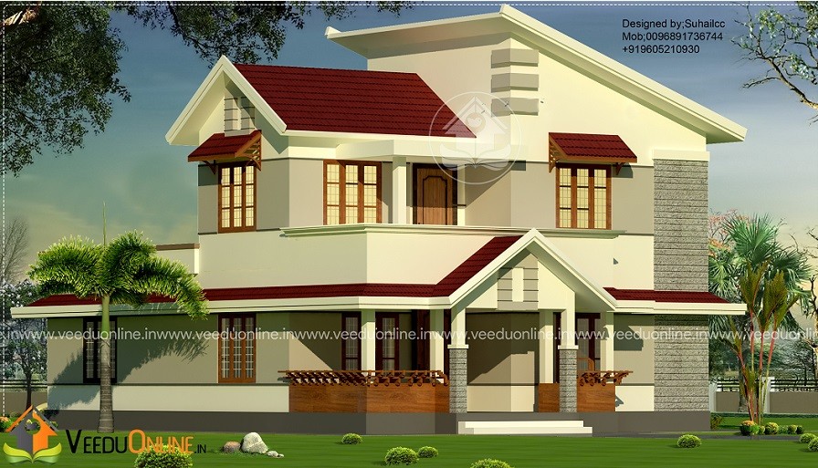 1290 Square Feet Double Floor Contemporary Home Design