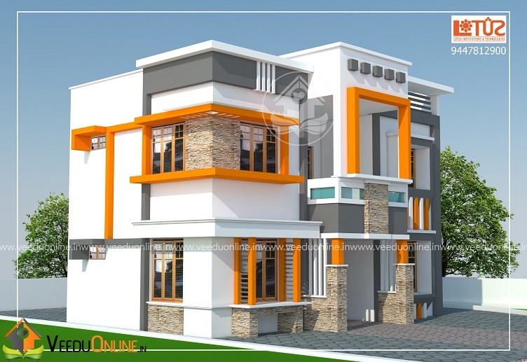 1532 Square Feet Double Floor Contemporary Home Design
