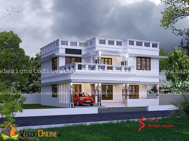 2360 Square Feet Double Floor Contemporary Home Design