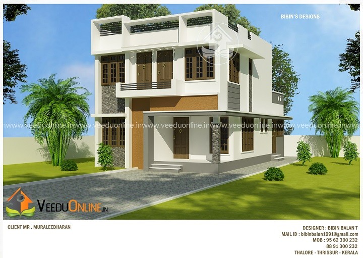 1371 Square Feet Double Floor Contemporary Home Design