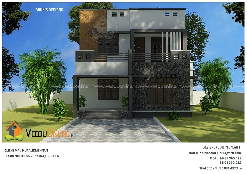 1511 Square Feet Double Floor Contemporary Home Design