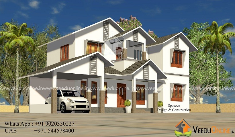1990 Square Feet Double Floored Contemporary Home Design