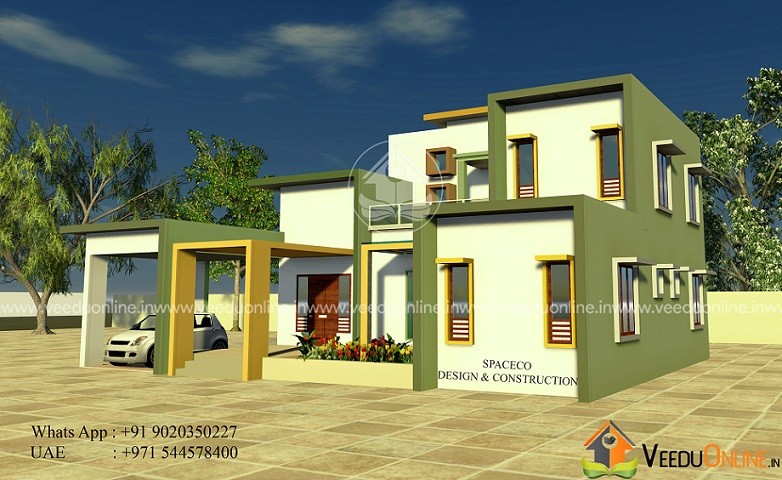 2100 Square Feet 4 BHK Contemporary Home Design